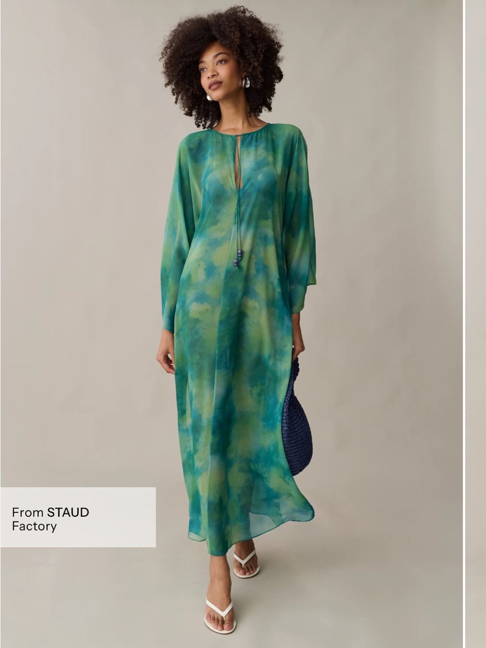 NWT Few Moda Ramona Coverup Dress size Small S lagoon watercolor green blue opt